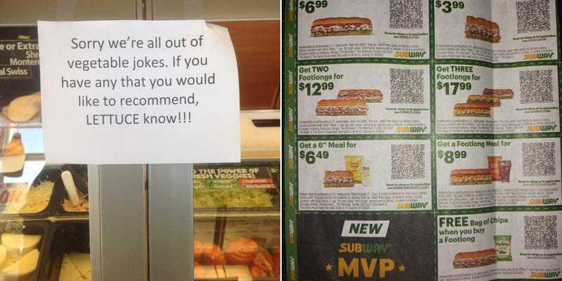 Subway Menu