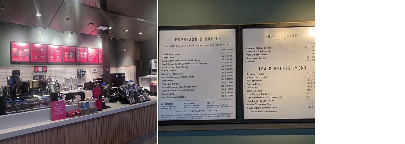 Starbucks Menu
