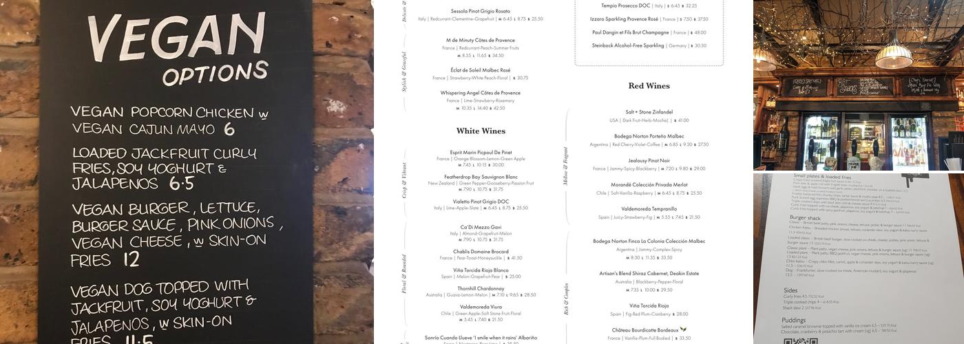Penny Black Menu