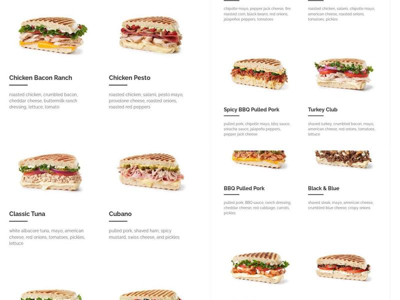 Hot Table Menu