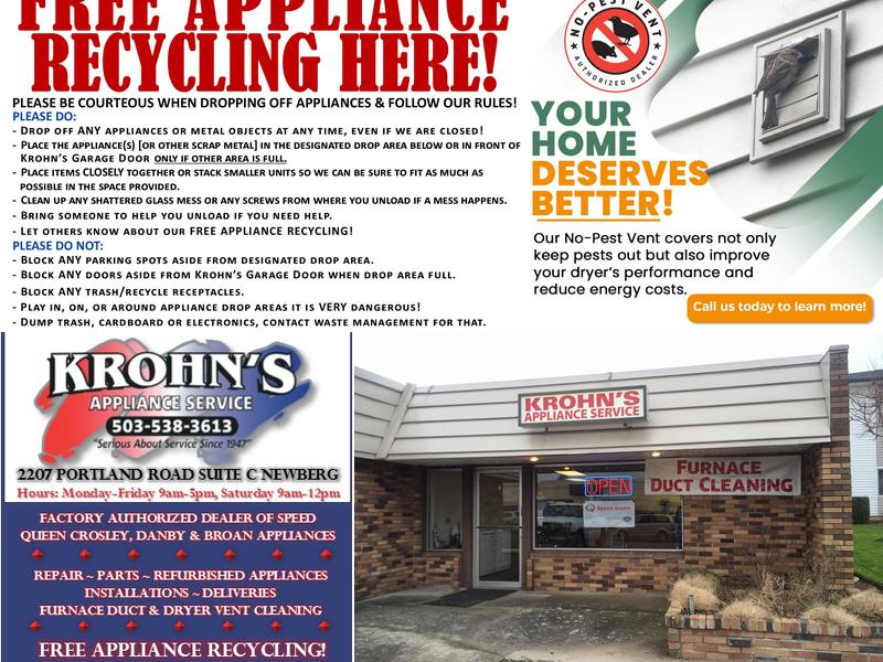 Krohn's Appliance Service LLC