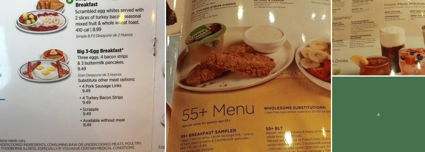 IHOP Menu