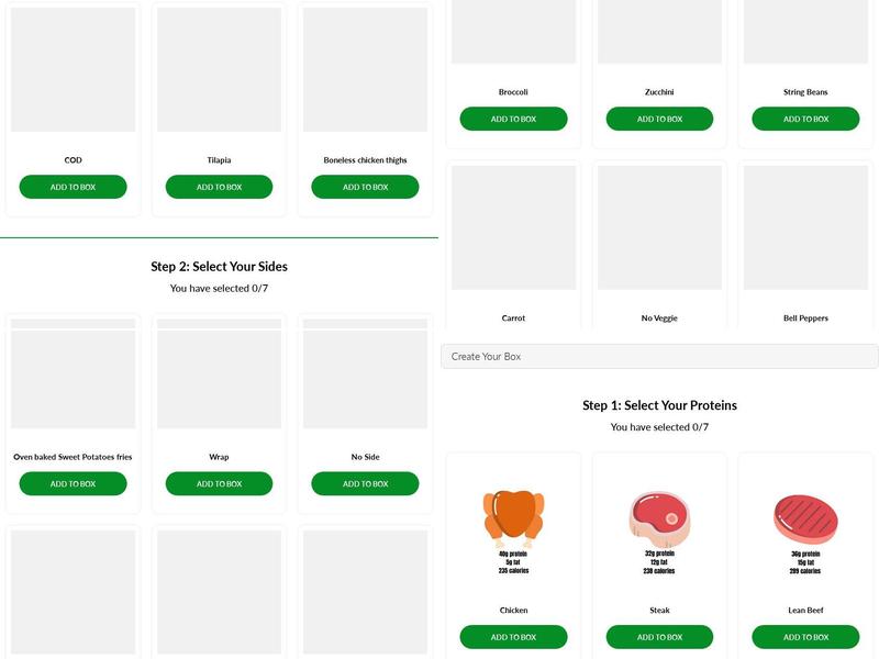 Dave's Meal Prep Menu