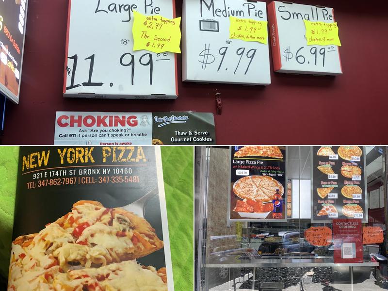NY Pizza Menu