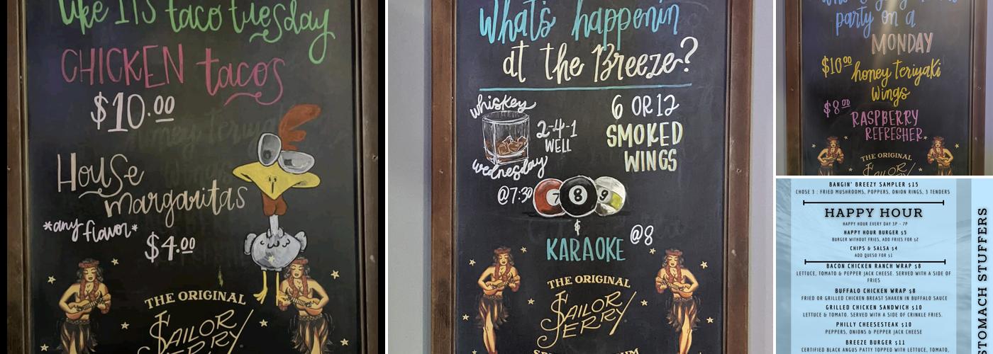 Cumberland Breeze Menu