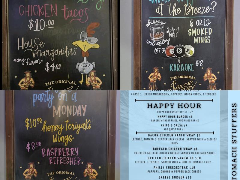 Cumberland Breeze Menu