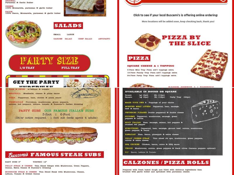 Buscemis Menu