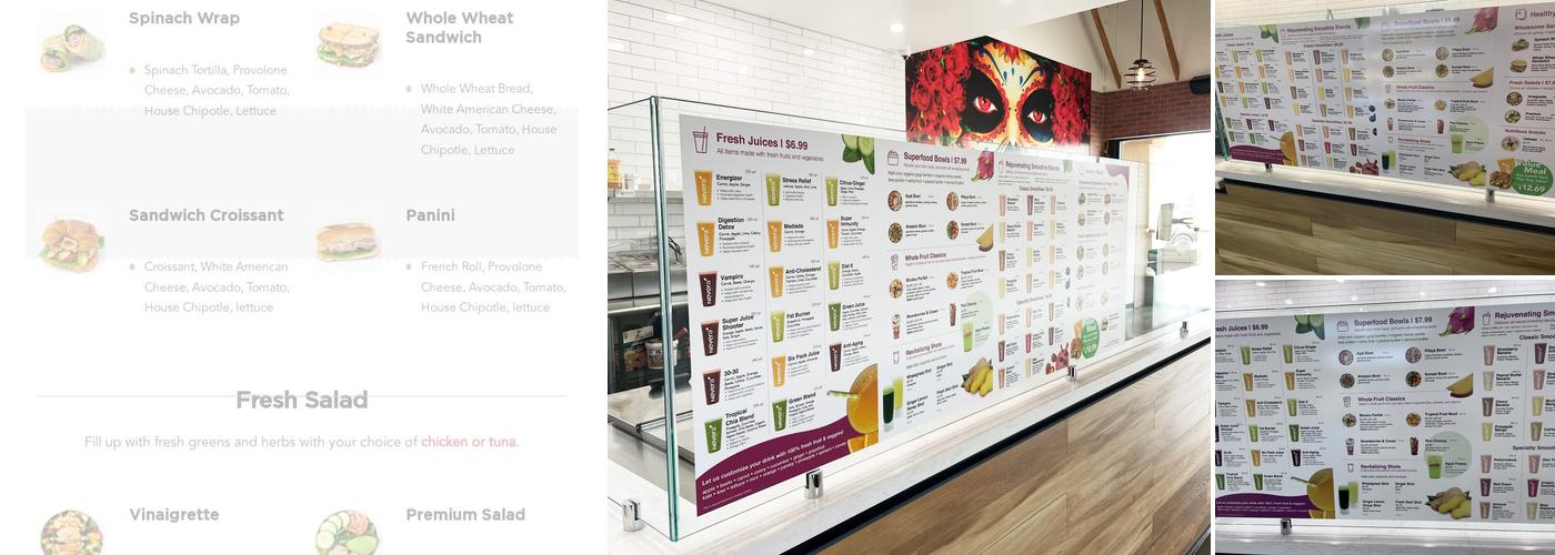 Nevera Juice Bar Whittier Menu