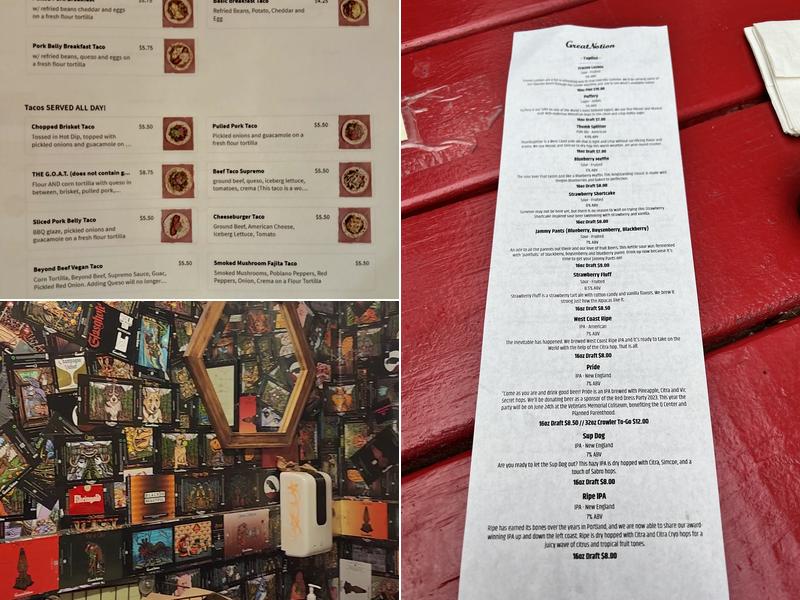 Matt's BBQ Tacos at Great Notion Menu