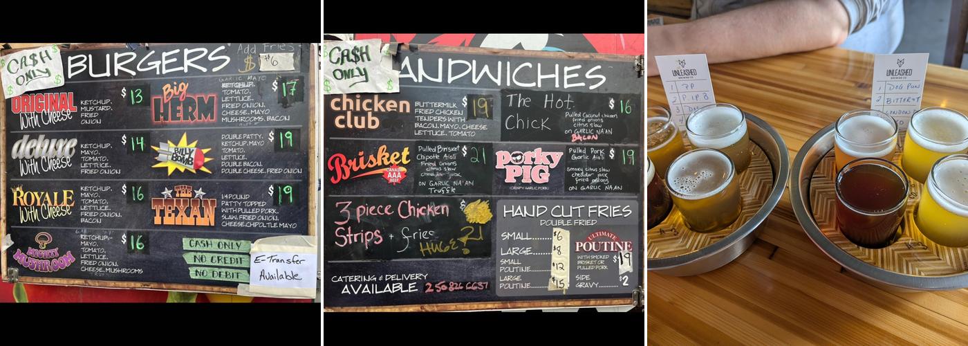 Unleashed Brewing Company Menu