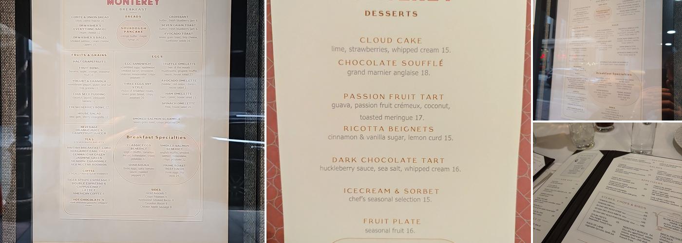 Monterey Menu