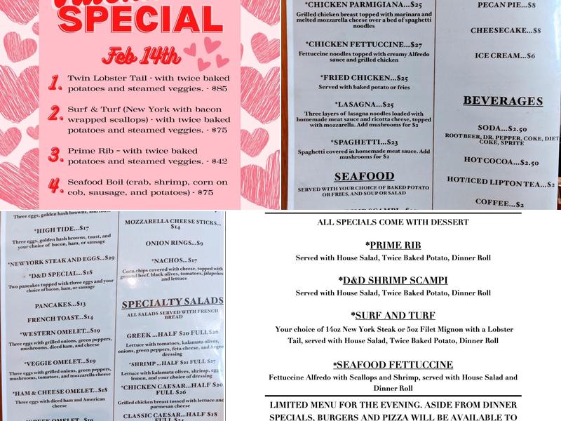 D & D Restaurant Menu