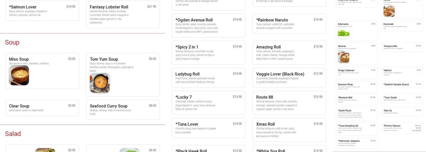 Wild Rice Sushi and Grill Menu