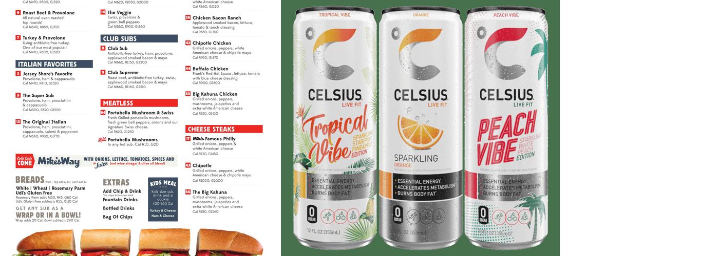 Jersey Mike's Subs Menu