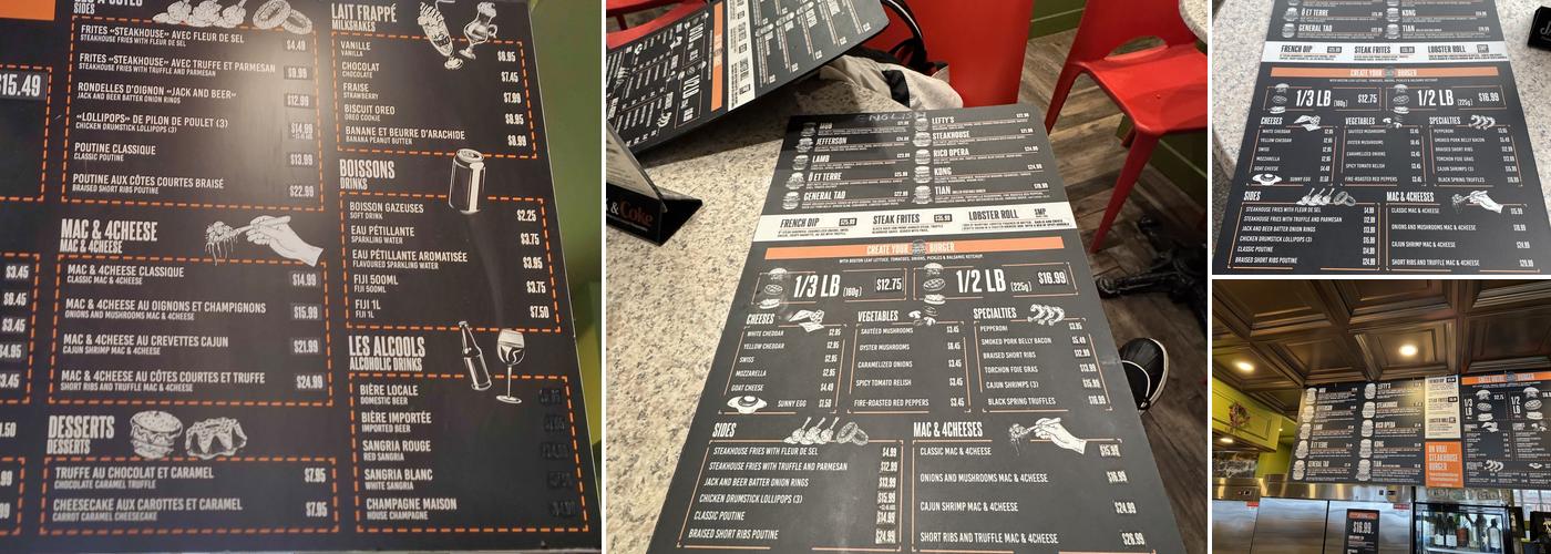 QDC Burger Menu