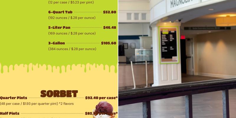 Bravo Gelato Menu