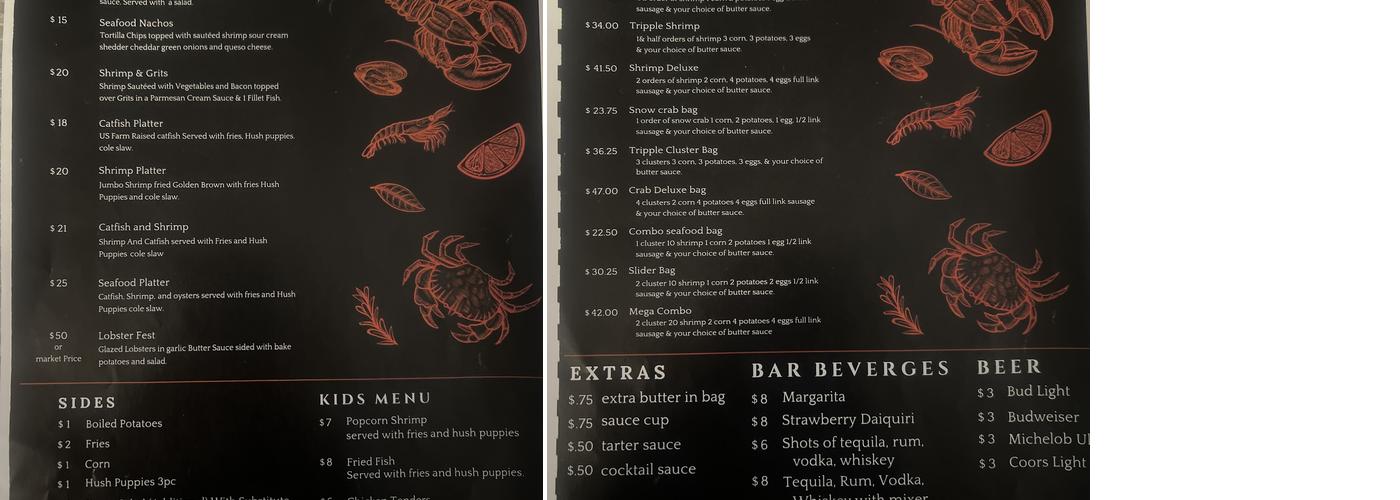 CrawPaw Natchez Menu