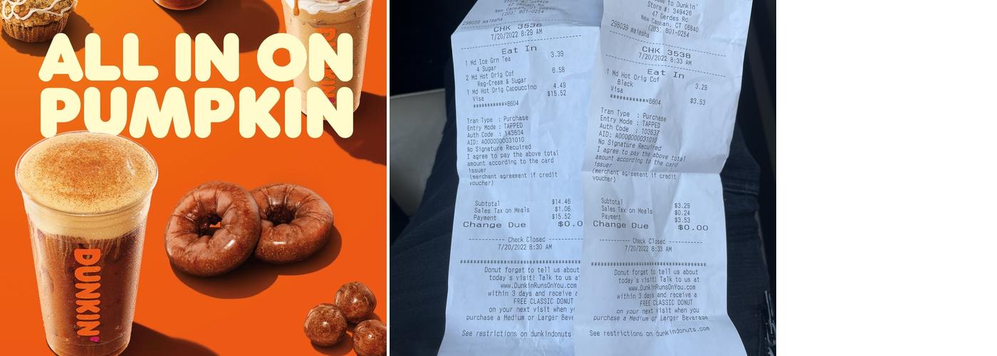 Dunkin' Menu