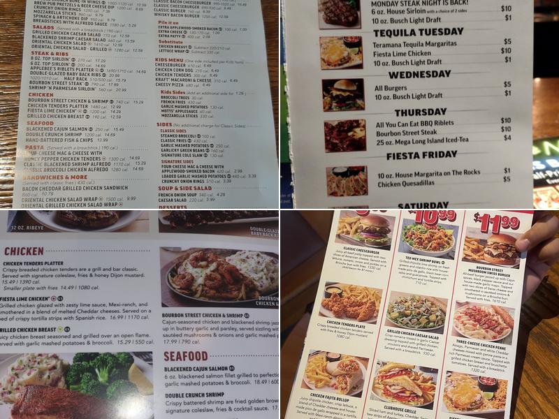 Applebee's Grill + Bar Menu