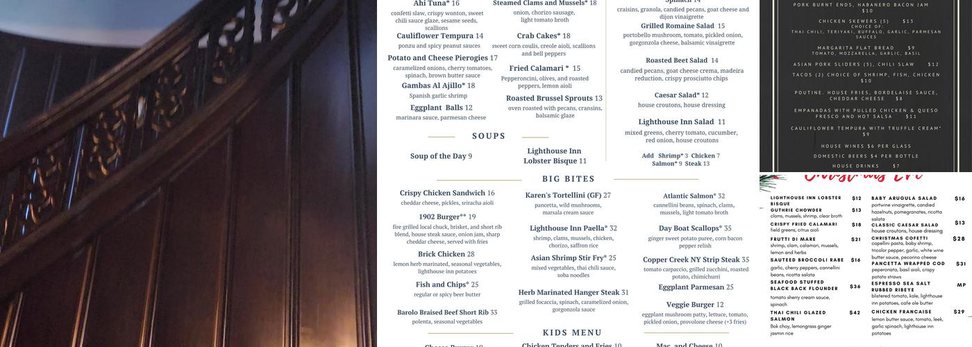 Lighthouse Inn Menu