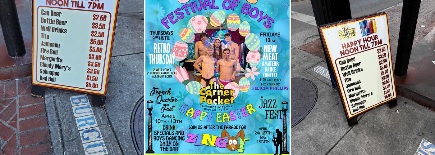 The Corner Pocket Menu