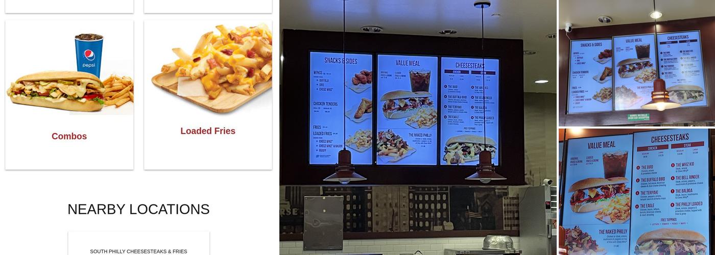 South Philly Cheesesteaks & Fries Menu