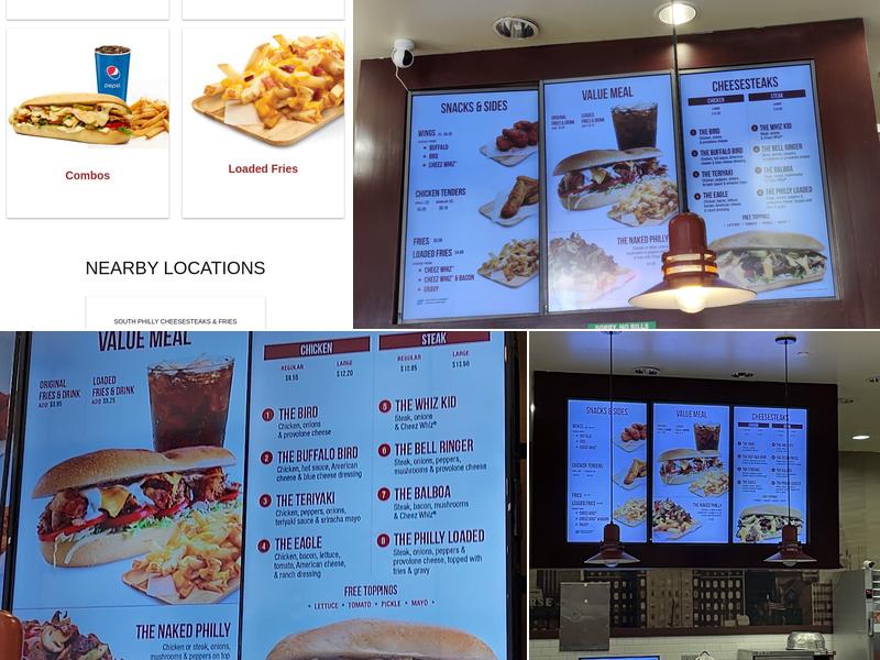 South Philly Cheesesteaks & Fries Menu