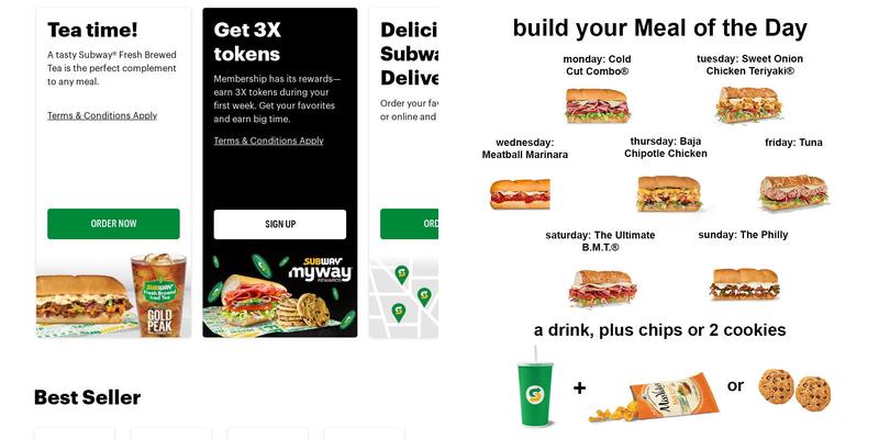 Subway Menu