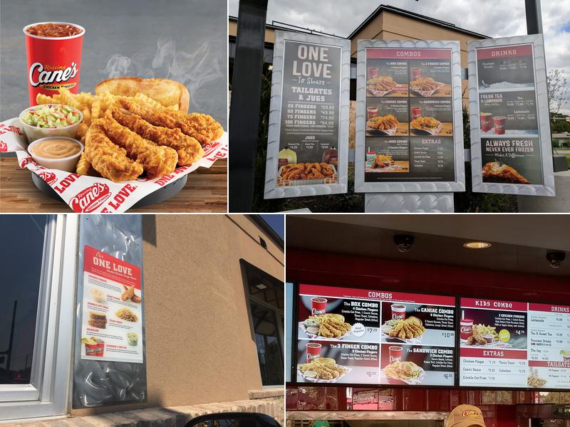 Raising Cane's Chicken Fingers Menu