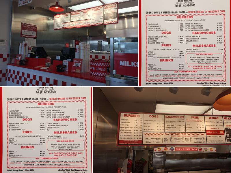 Five Guys Menu