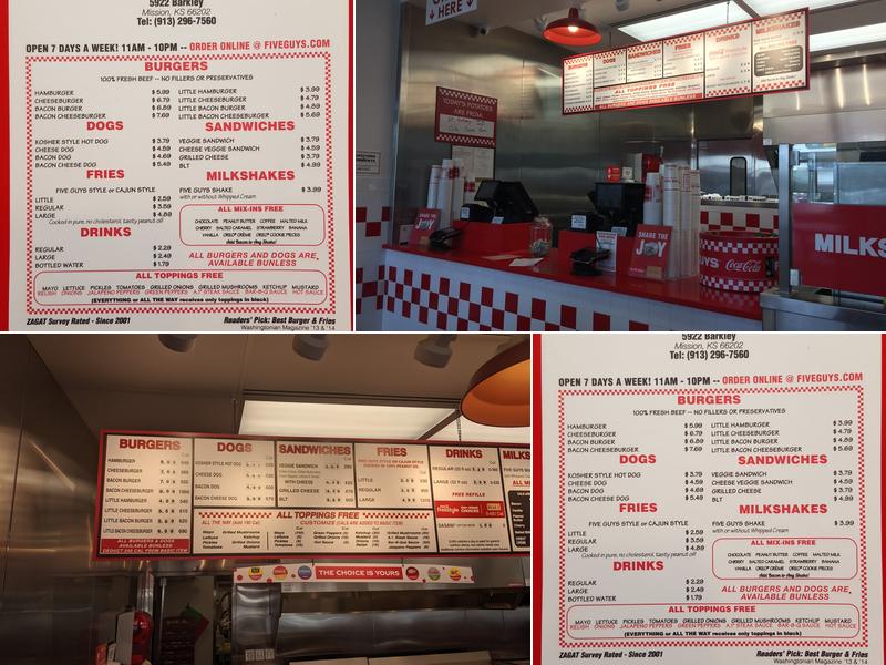 Five Guys Menu