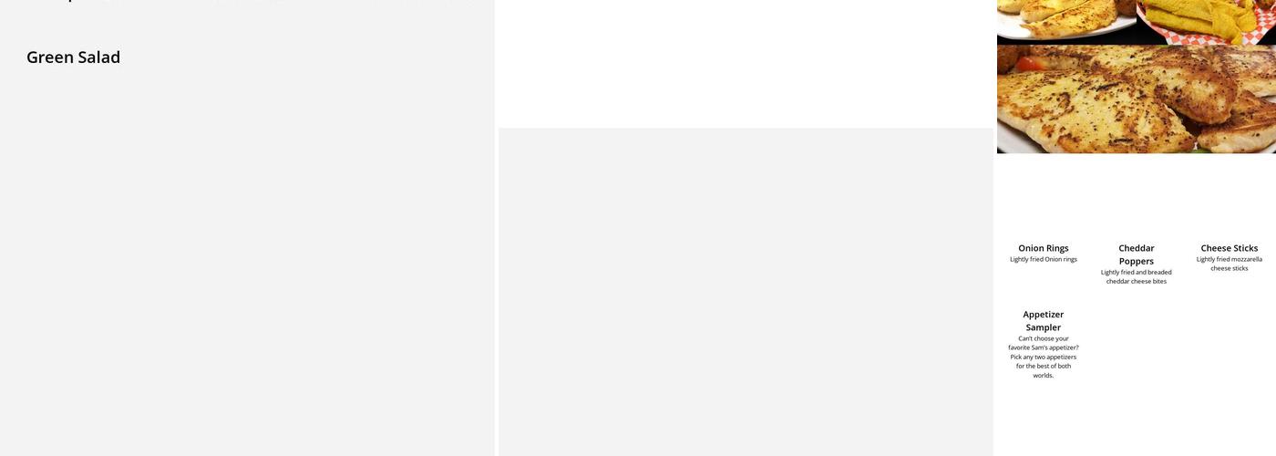 Sam's Southern Restaurant Menu