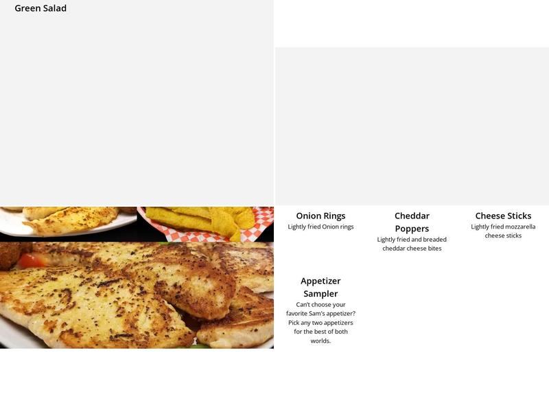 Sam's Southern Restaurant Menu