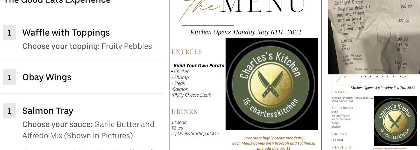 The Good Eats Experience Menu