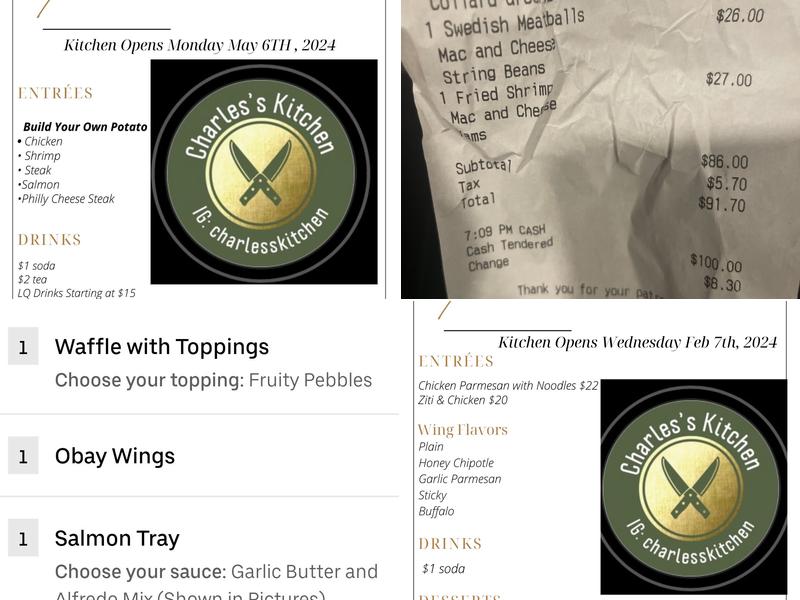 The Good Eats Experience Menu