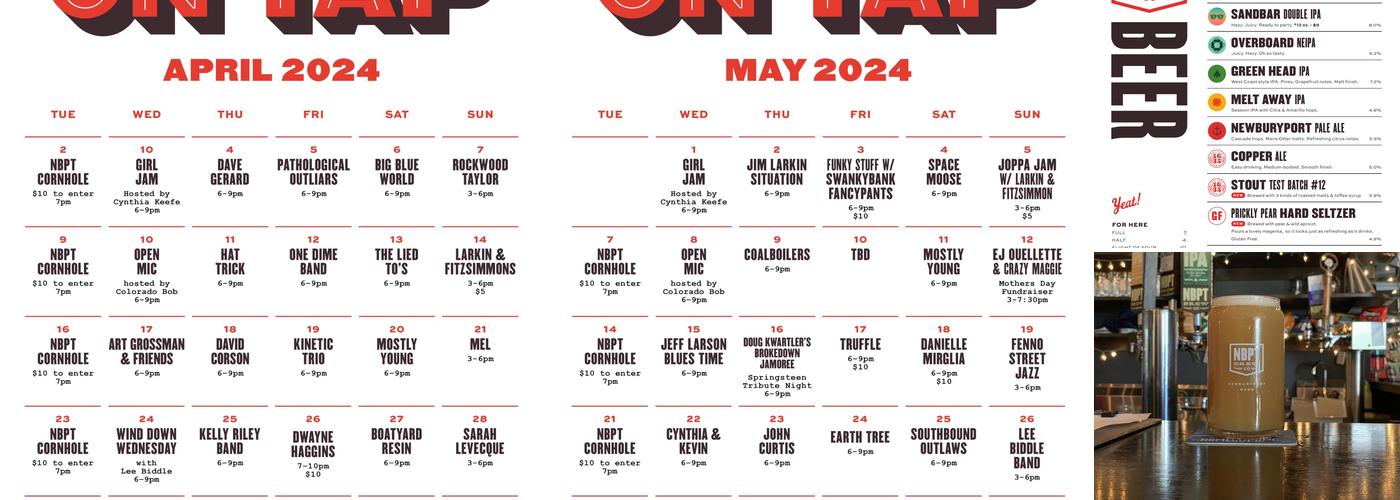 Newburyport Brewing Company Menu