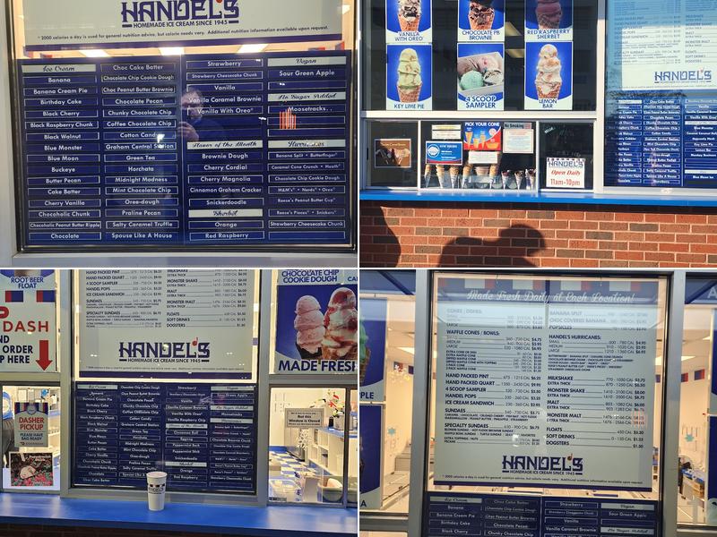 Handel's Ice Cream Akron East End Menu