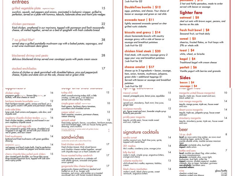 Coffee 505 Menu