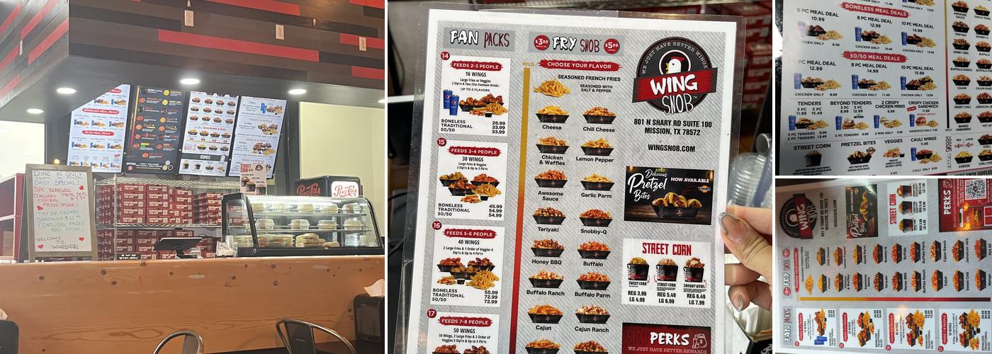 Wing Snob Menu