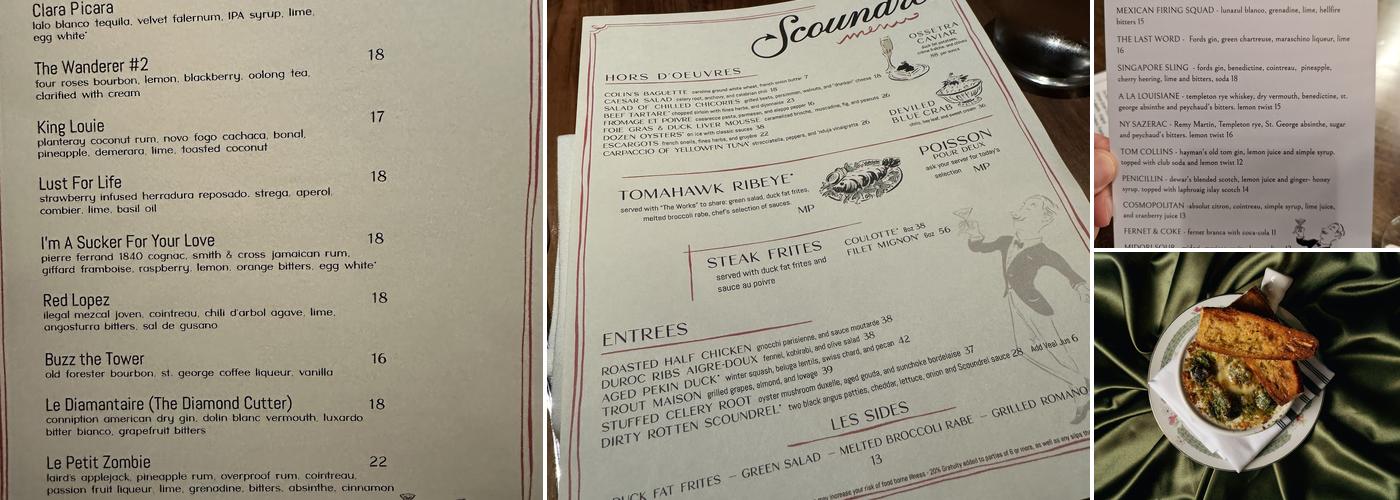 Scoundrel Menu