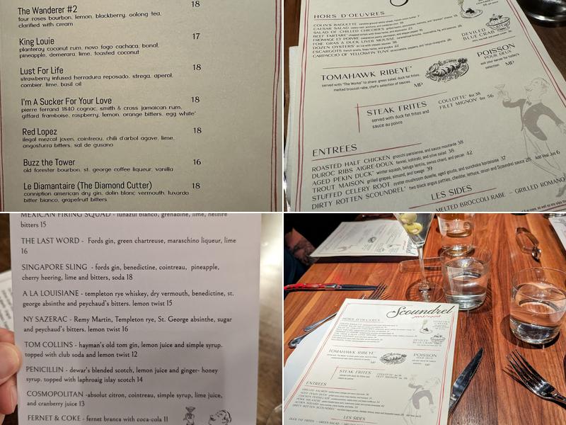 Scoundrel Menu