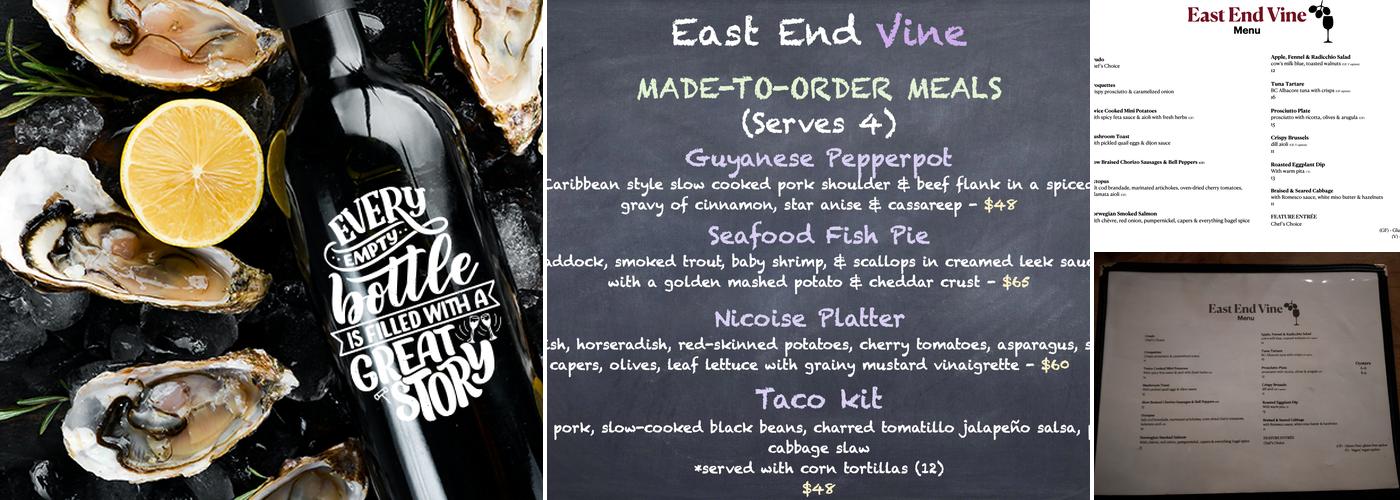 East End Vine Menu