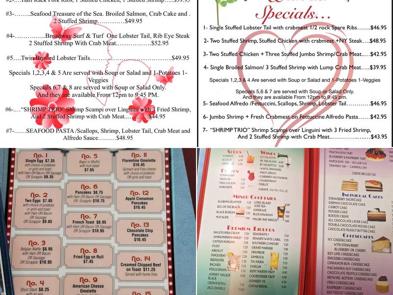 Broadway Diner Menu