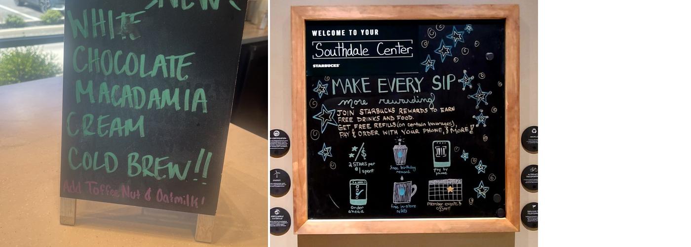 Starbucks Menu