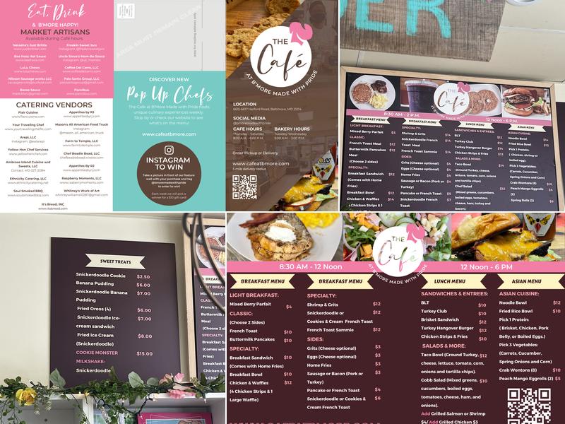 The Cafe @ B'More Made with Pride Menu