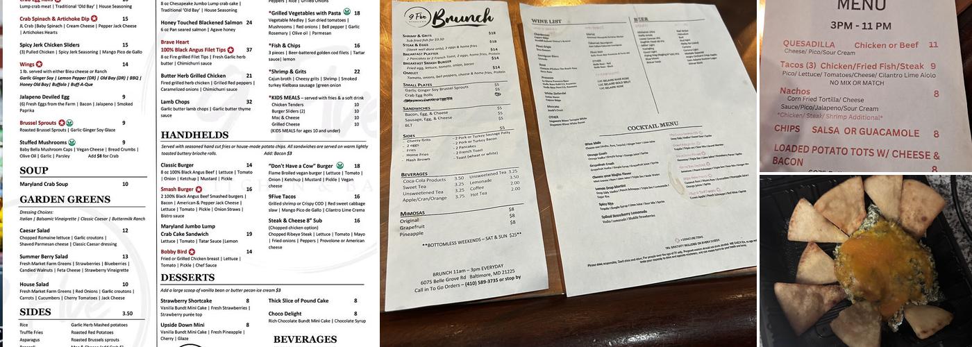 9Five Kitchen & Bar Menu