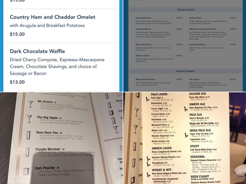 Ale & Compass Lounge Menu