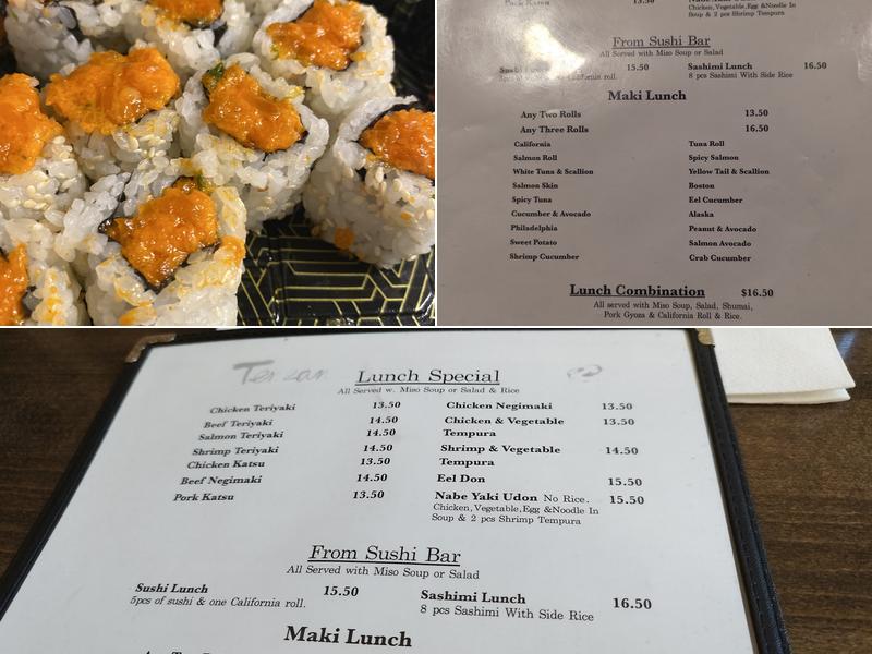 Tenzan 52 midtown Menu