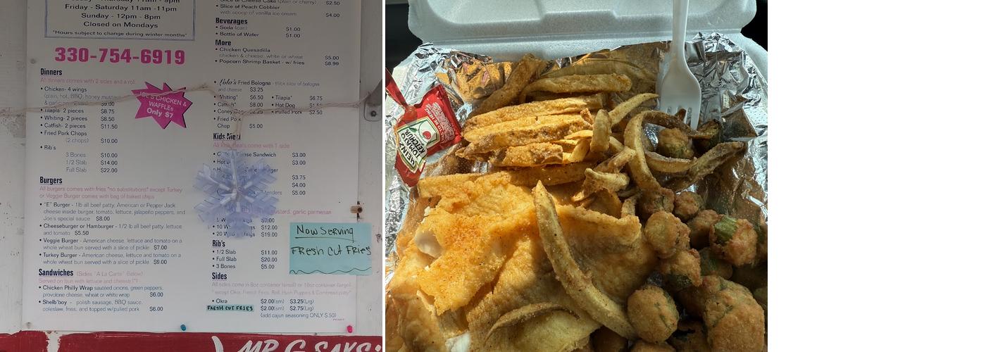 Joe's Chicken & More Menu