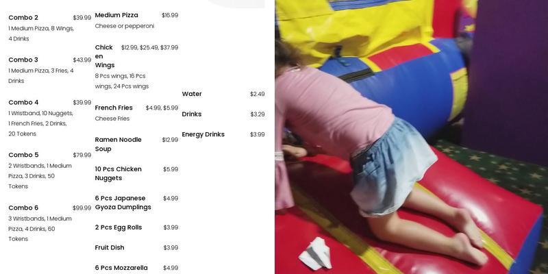 Happy's Family Fun Center Menu